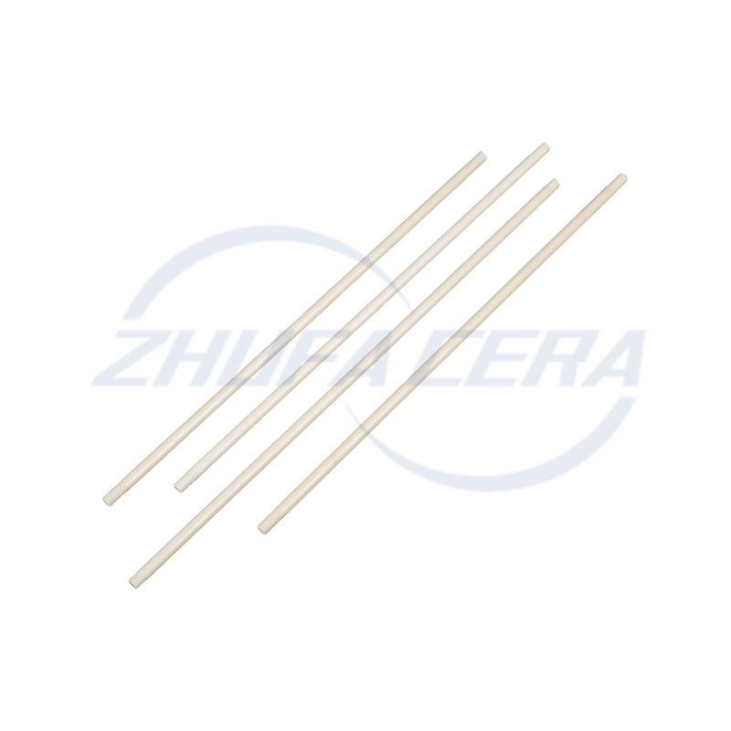 Keramische staaf van aluminiumoxide met schroefdraad