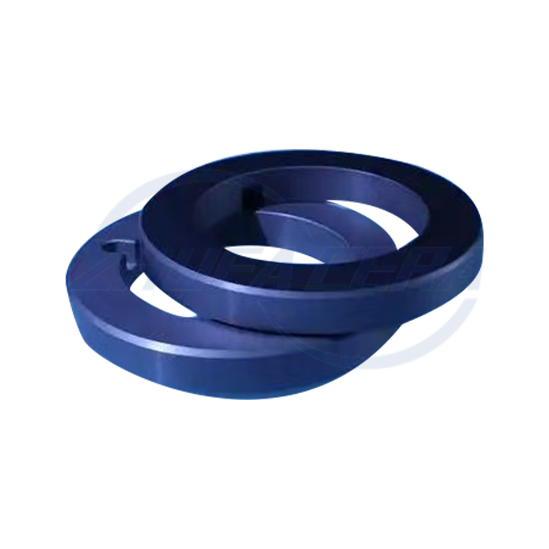 Blauwe keramische ring met zirkonia